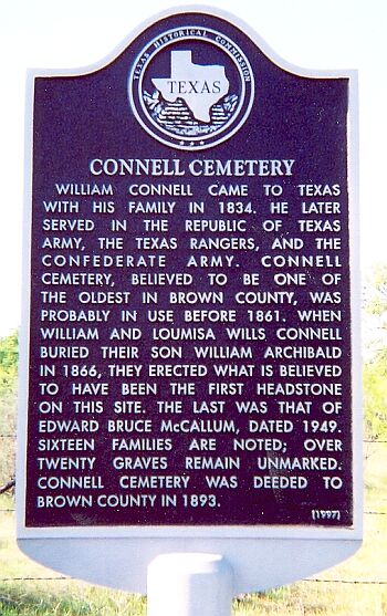 Connell Cemetery Historical
          Marker